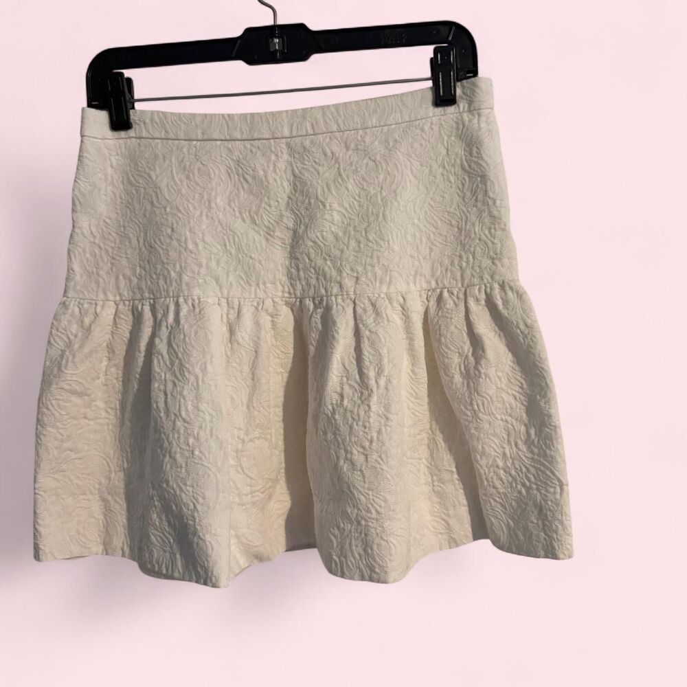 Jcrew Women's Cream and White Skirt